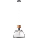 Brilliant Avia Pendellampa Metall Trä Svart | 350mm - Passande för 1x E27