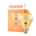 Osram Vintage 1906 LED E27 Päron Filament Guld 4.5W 420lm - 825 Extra Varm Vit | Ersättare 40W