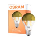 Osram Classic LED E27 Päron Filament Mirror Guld 4W 400lm - 827 Extra Varm Vit | Ersättare 35W