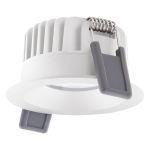 Ledvance LED Spot Fix Aluminium Vit 8W 680lm 36D - 930 Varm Vit | Utskärning   68mm - IP44 - Bästa färgåtergivning - Dimbar