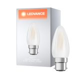 Ledvance Classic Superior LED Lampa B22d Kronljus Filament Matt 3.4W 470lm - 927 Extra Varm Vit | Bästa färgåtergivning - Dimbar - Ersättare 40W