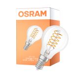 Osram Vintage 1906 LED Classic Slim E14 Päron Filament Klar 4.8W 470lm - 827 Extra Varm Vit | Dimbar - Ersättare 40W