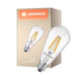Ledvance Classic LED Edison E27 Päron Filament Klar 3.8W 806lm - 827 Extra Varm Vit | Ersättare 60W