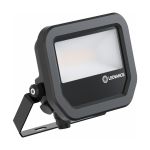 Ledvance LED Strålkastare Aluminium Svart 8W 1100lm 100D - 830 Varm Vit | IP66 - Symmetrisk