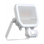 Ledvance LED Strålkastare Aluminium Vit 17W 2400lm 100D - 840 Kallvit | IP65 - Rörelse- Och Ljussensor - Symmetrisk