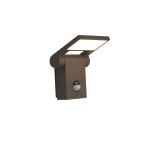 Ansell LED Vägglampa Tempo 90D Lutningsbar Grafit 10W 685lm - 830 Varm Vit | IP54 - Rörelse- och ljussensor