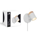 D'Lite Vägglampa Beitem Matt Vit FSC Trä | Passande För 1x GU10