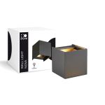 D'Lite Vägglampa Nova Svart Up & Down 4.9W 480lm - 830 Varm Vit | IP54 - Justerbar strålvinkel