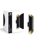 D'Lite Vägglampa Nura Svart Up & Down 7W 250lm - 830 Varm Vit | IP44