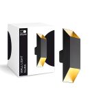 D'Lite Vägglampa Nura Aluminium Svart Up & Down 7W 250lm - 830 Varm Vit | IP44