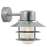 Nordlux Blokhus Vägglampa Stål och Glas Grå | IP54 - Passande för E27