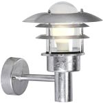 Nordlux Lønstrup 22 Vägglampa Stål och Glas Grå | 220mm - IP44 - Passande för E27