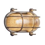Nordlux Helford Vägglampa Mässing och Glas Nickel | IP64 - Passande för E27