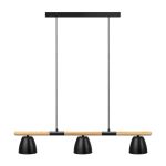 Nordlux Theo 3-Rail Pendellampa Metall och Trä Svart | Passande för 3x GU10