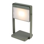 Nordlux Bordslampa Saulio Aluminium Grön 3.5W 200lm - 830 Varm Vit | IP44 - 3-Stegs Dimbar - Solar