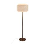 DFTP by Nordlux Takai Golvlampa Metall och Textil Beige | Passande för E27