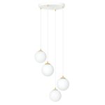 Emibig Pendellampa Royal Stål Vit | Passande för 4x E14 - Max 10W
