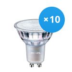 Flerpack 10x Philips MASTER Value LED Spot GU10 PAR16 3.7W 285lm 60D - 940 Kallvit | Bästa färgåtergivning - Dimbar - Ersättare 35W