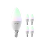Flerpack 5x Calex Smart Tuya Wifi E14 Kronljus 5W 470lm - 822-840 Justerbar Vit | RGBW - Dimbar - Ersättare 40W