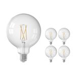 Flerpack 5x Calex Smart Tuya Wifi E27 Globe Filament 7.5W 1055lm - 818-830 Justerbar Vit | Dimbar - Ersättare 75W 