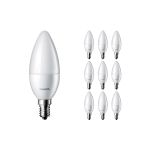 Flerpack 10x Philips Corepro LED Kronljus E14 Matt 2.8W 250lm - 827 Extra Varm Vit | Ersättare 25W