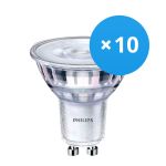 Flerpack 10x Philips Corepro LED Spot GU10 PAR16 4W 345lm 36D - 830 Varm Vit | Dimbar - Ersättare 50W