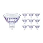 Flerpack 10x Philips Master Value LED Spot GU5.3 MR16 5.8W 450lm 60D - 927 Extra Varm Vit | Bästa färgåtergivning - Dimbar - Ersättare 35W