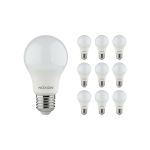 Flerpack 10x Noxion Lucent Classic LED E27 Päron Matt 8W 806lm - 827 Extra Varm Vit | Ersättare 60W