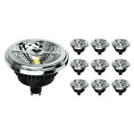 Flerpack 10x Noxion Lucent LED Spot GU10 AR111 15W 850lm 40D - 930 Varm Vit | Bästa Färgåtergivning - Dimbar -  Ersättare 75W