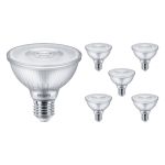 Flerpack 6x Philips Master Value LED Lampa Reflektor E27 PAR30 9.5W 820lm 25D - 940 Kallvit | Bästa färgåtergivning - Dimbar - Ersättare 75W