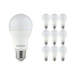 Flerpack 10x Noxion Lucent Classic LED E27 Päron Matt 9.5W 1055lm - 827 Extra Varm Vit | Ersättare 75W