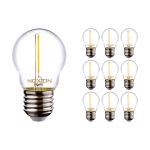 Flerpack 10x Noxion Lucent LED E27 boll Filament Klar 1.4W 136LM - 827 Extra Varm Vit | Ersättare 15W