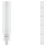 Flerpack 10x Ledvance Dulux-D LED 7W - 830 Varm Vit | 4-Stift - Ersättare 18W