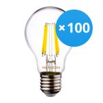 Flerpack 100x Noxion Lucent LED E27 Päron Filament Klar 7W 806lm - 840 Kallvit | Ersättare 60W