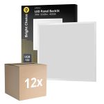 Flerpack 12x Bright Choice LED Panel Backlit 36W 3240lm - 840 Kallvit | 60x60cm - UGR <22