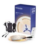 Noxion Led-Ljusslingor Naga 5 Meter Komplett set - Smart Wifi - 24V - 320LEDs/m - COB - 8W/m - 930 Varm Vit | 8mm - IP20 - Bästa Färgåtergivning
