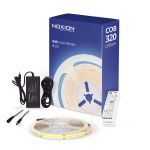 Noxion Led-Ljusslingor Naga 5 Meter Komplett set - Smart Wifi - 24V - 320LEDs/m - COB - 8W/m - 940 Kallvit | 8mm - IP20 - Bästa Färgåtergivning