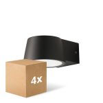 Flerpack 4x D'Lite Vägglampa Lira Svart 7W 600lm 830 Varm Vit | IP54