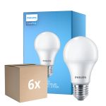 Flerpack 6x Philips Corepro LED Lampa E27 Päron Matt 10W 1055lm - 827 Extra Varm Vit | Ersättare 75W