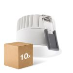 Flerpack 10x Ledvance LED Spot Mörklight Aluminium Vit 8W 680lm 36D - 930 Varm Vit | Utskärning   68mm - IP44 - Bästa färgåtergivning - Dimbar