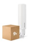 Flerpack 9x Philips CorePro PL-C LED 6.9W 770lm - 840 Kallvit | 2-Stift - Ersättare 18W