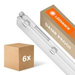 Flerpack 6x Ledvance LED Allmänbruksarmatur Vattentät Fukttät 32W 4400lm - 840 Kallvit | 120cm 
