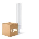 Flerpack 10x Ledvance Dulux-D LED 10W - 830 Varm Vit | 4-Stift - Ersättare 26W