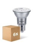 Flerpack 6x Philips Master Value LED Lampa Reflektor E27 PAR20 6W 500lm 25D - 927 Extra Varm Vit | Bästa färgåtergivning - Dimbar - Ersättare 50W
