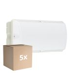 Flerpack 5x Philips LED Säkerhet Ledinaire WL055V Vit 6W 600lm - 830 Varm Vit | 374x150mm - IP65