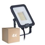 Flerpack 4x Philips LED Strålkastare Ledinaire BVP167 30W 3600lm 110D - 830-840-865 CCT | IP65 - Symmetrisk
