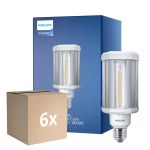 Flerpack 6x Philips TrueForce LED E27 HPL Klar 21W 3000lm 360D - 840 Kallvit | Ersättare 50W