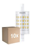 Flerpack 10x Philips CorePro LED R7S Linear 78mm Klar 7W 950lm - 830 Varm Vit | Ersättare 60W