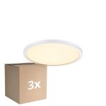 Flerpack 3x Nordlux LED Taklampa Oja 24 Vit 11W 1250lm - 827 Extra Varm Vit