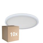 Flerpack 10x D'Lite Taklampa Luma Vit 18W 1700lm - 827 Extra Varm Vit | IP44 - 29cm